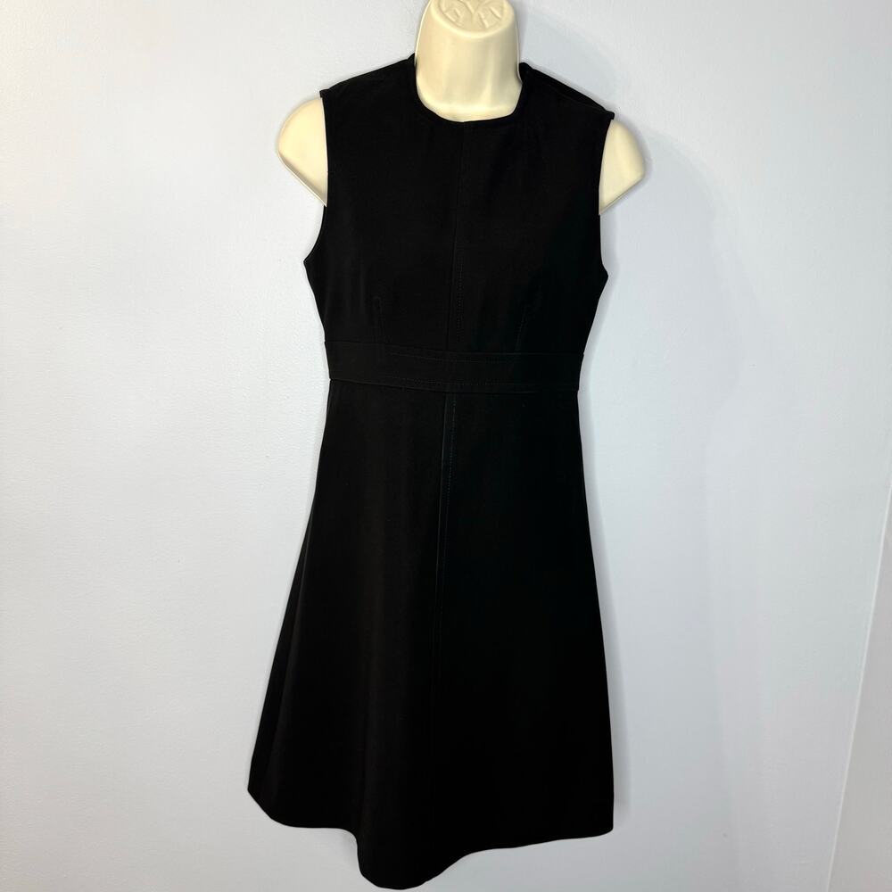 Louis Vuitton Uniformes Black A-line Mini Dress Classic Office Sz 32 - 2